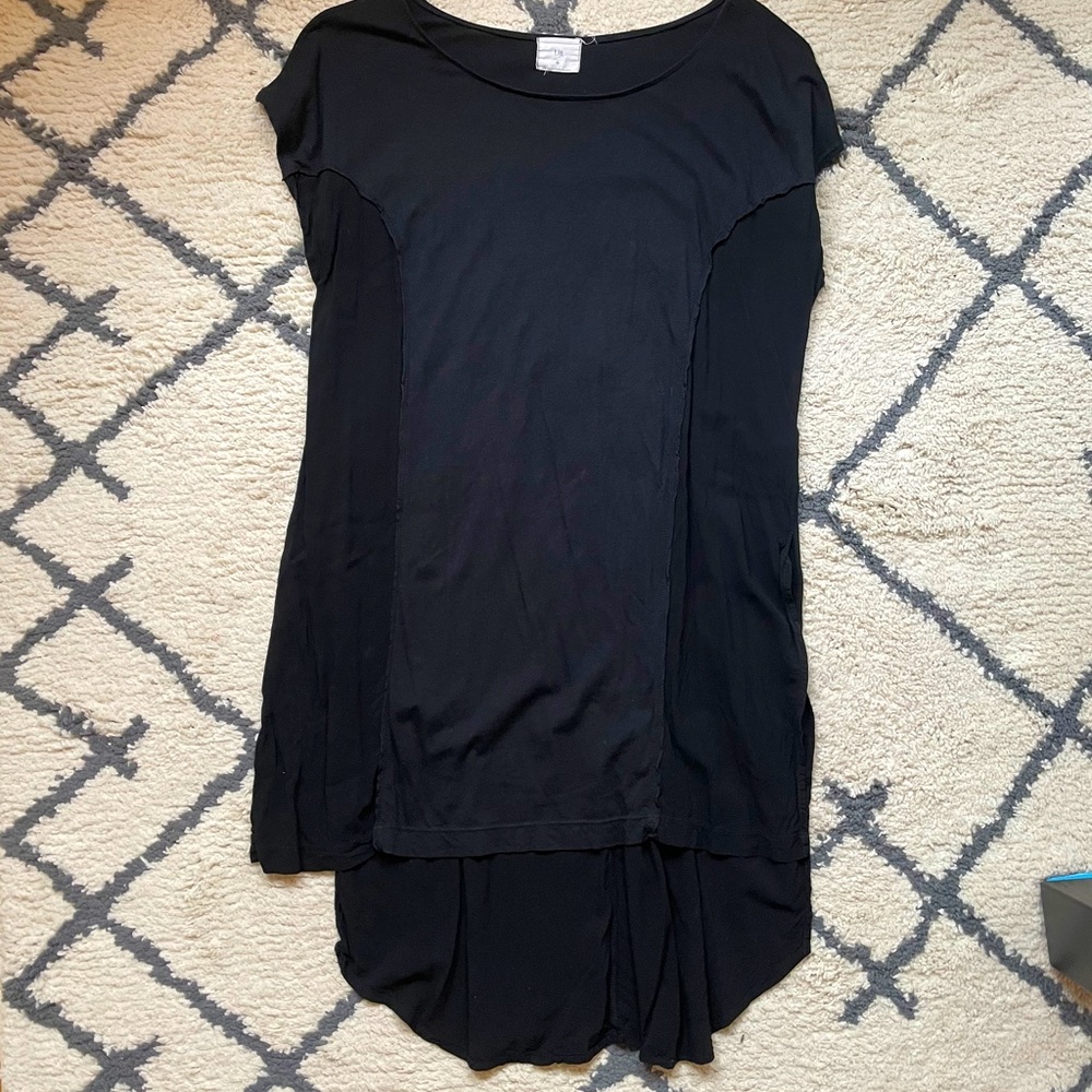 High low black tunic top